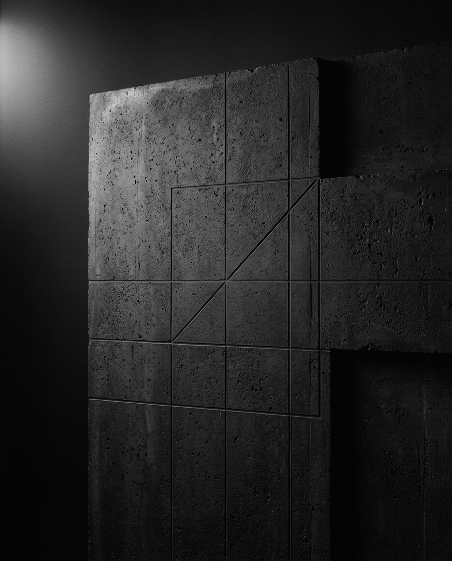 Abstract dark architectural texture representing VEX's engineering-first approach